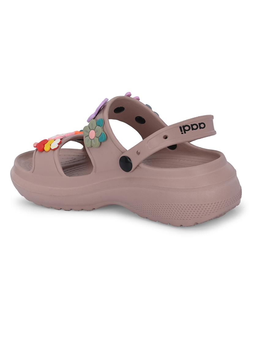 women mauve back strap sandal - 21853638 - Standard Image - 3