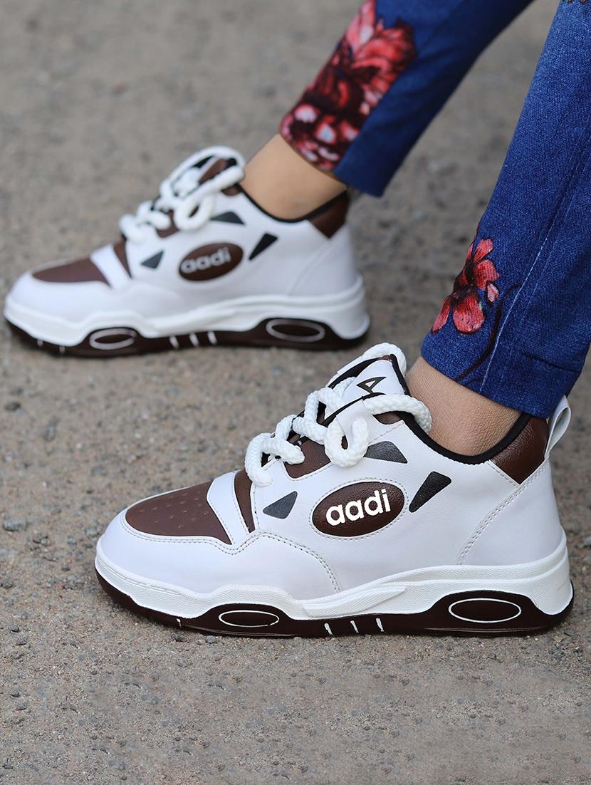 women white lace up sneaker - 21853642 - Standard Image - 3