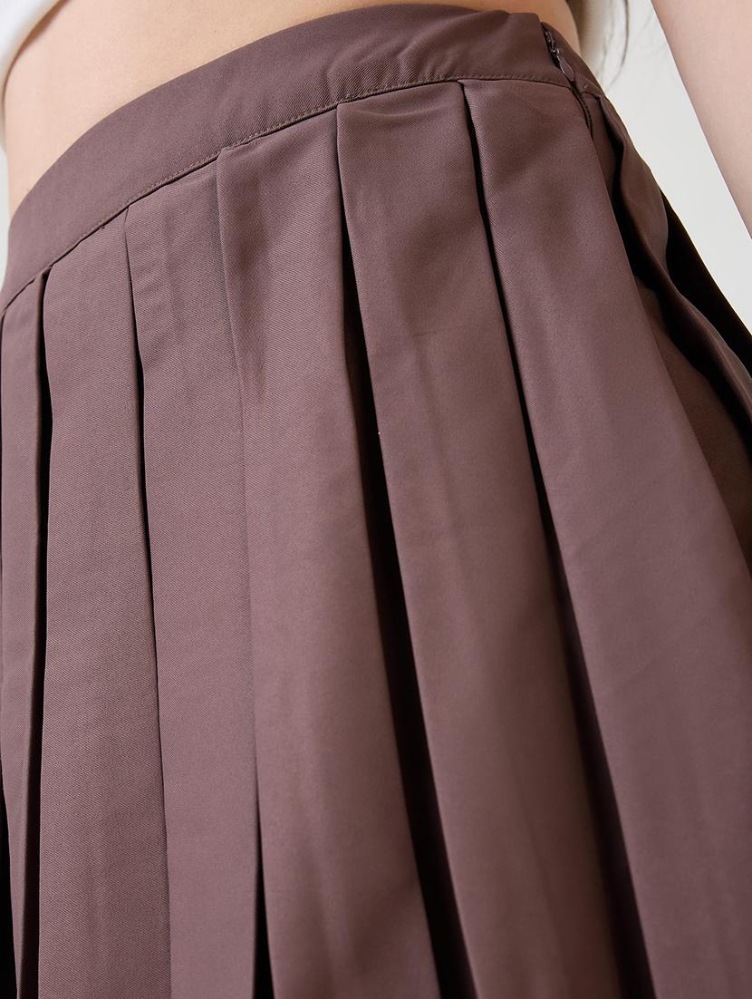 women solid high rise skater skirt - 21853691 - Standard Image - 5