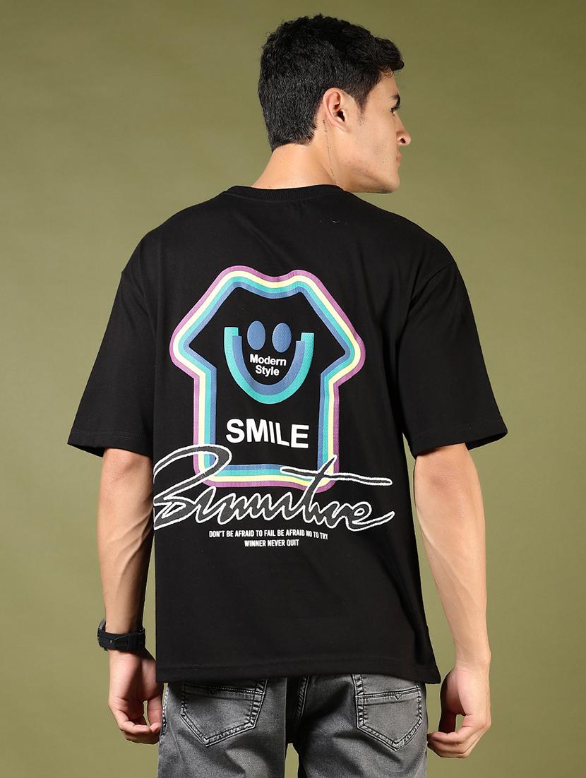 men printed short sleeve loose fit t-shirt