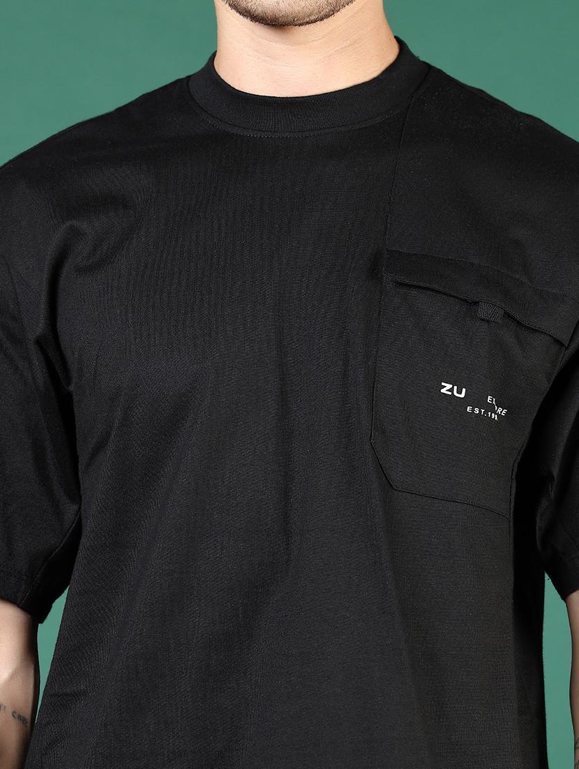 men black typographic short sleeve regular fit t-shirt - 21853848 - Standard Image - 3