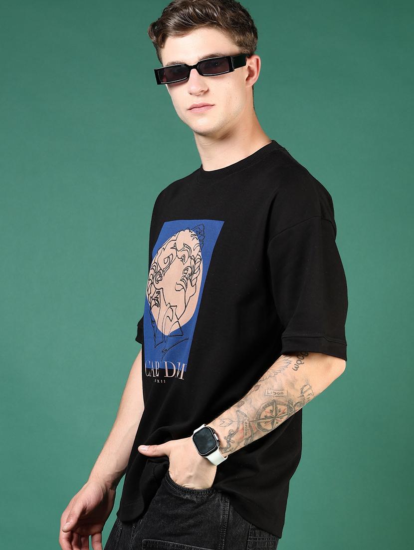men black graphic short sleeve regular fit t-shirt - 21853853 - Zoom Image - 0