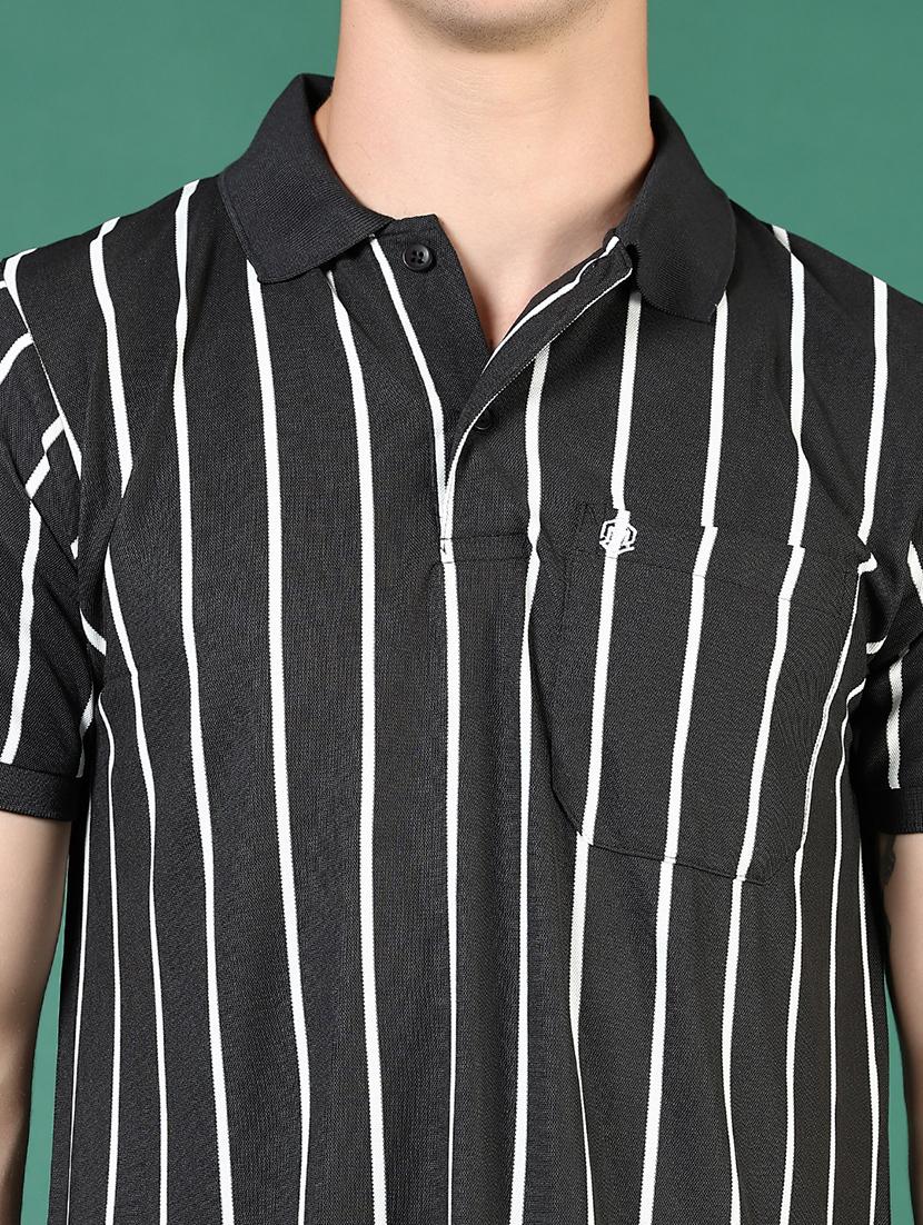 men striped short sleeve slim fit polo t-shirt - 21853866 - Standard Image - 3