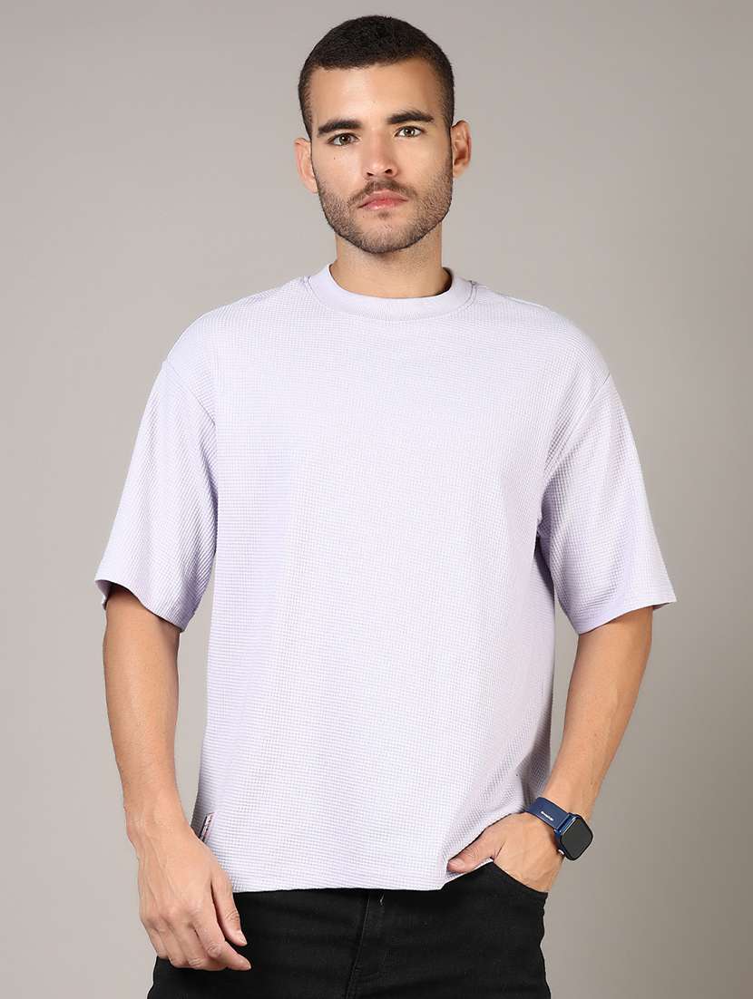 men solid short sleeve regular fit t-shirt