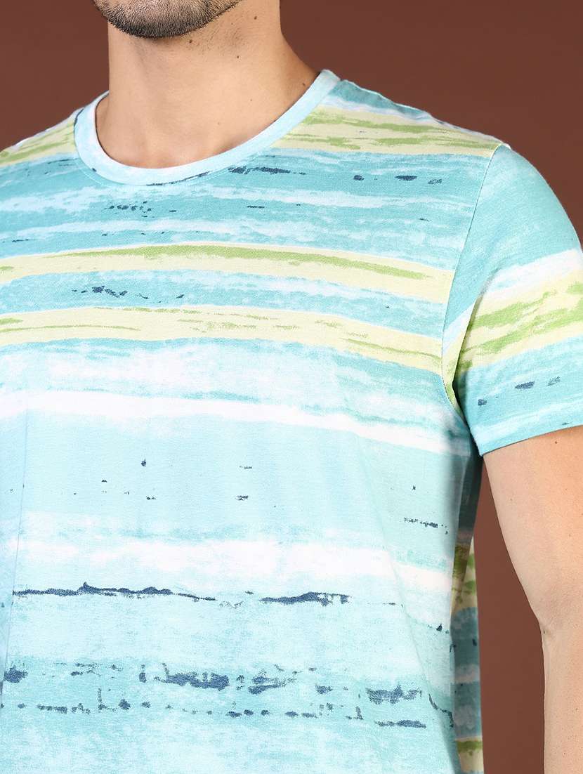 men printed short sleeves regular fit t-shirt - 21853919 - Standard Image - 3