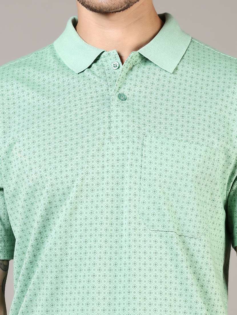 men printed short sleeve regular fit polo t-shirt - 21853978 - Standard Image - 3