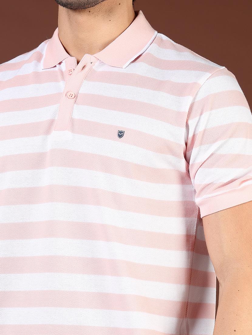 men striped short sleeve regular fit polo t-shirt - 21853982 - Standard Image - 3