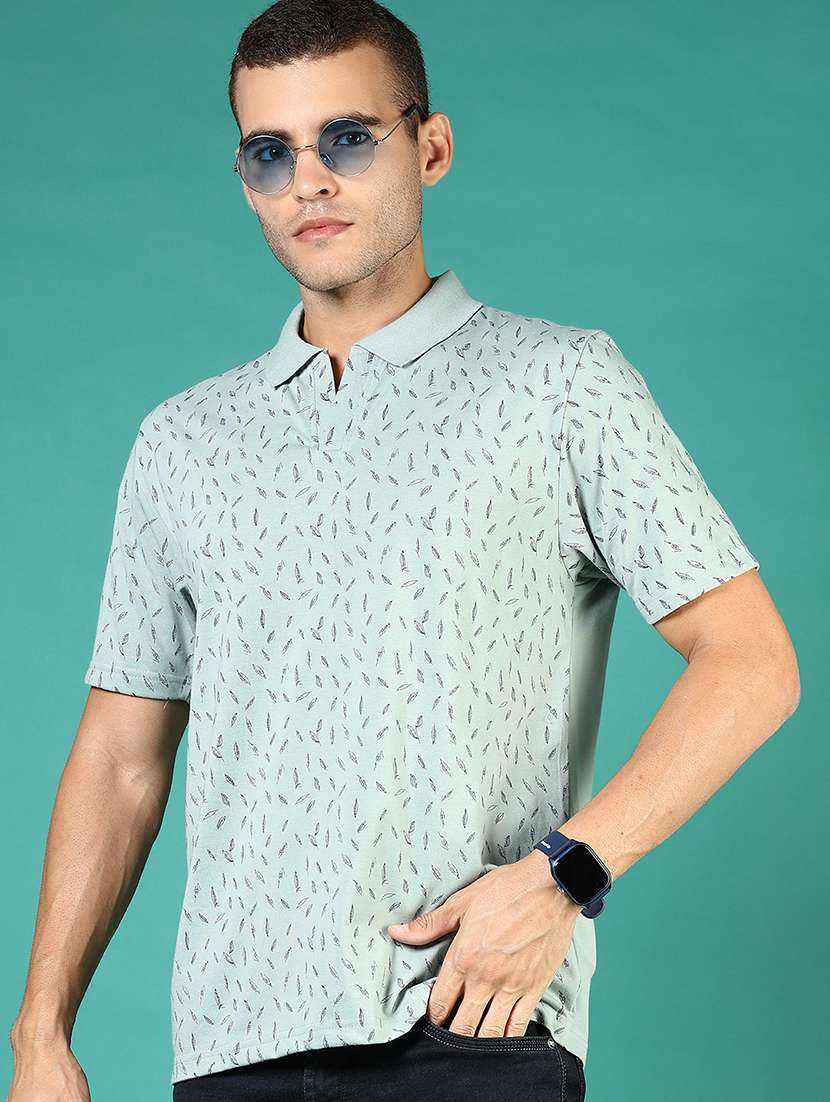 men printed short sleeve regular fit polo t-shirt - 21853985 - Zoom Image - 0