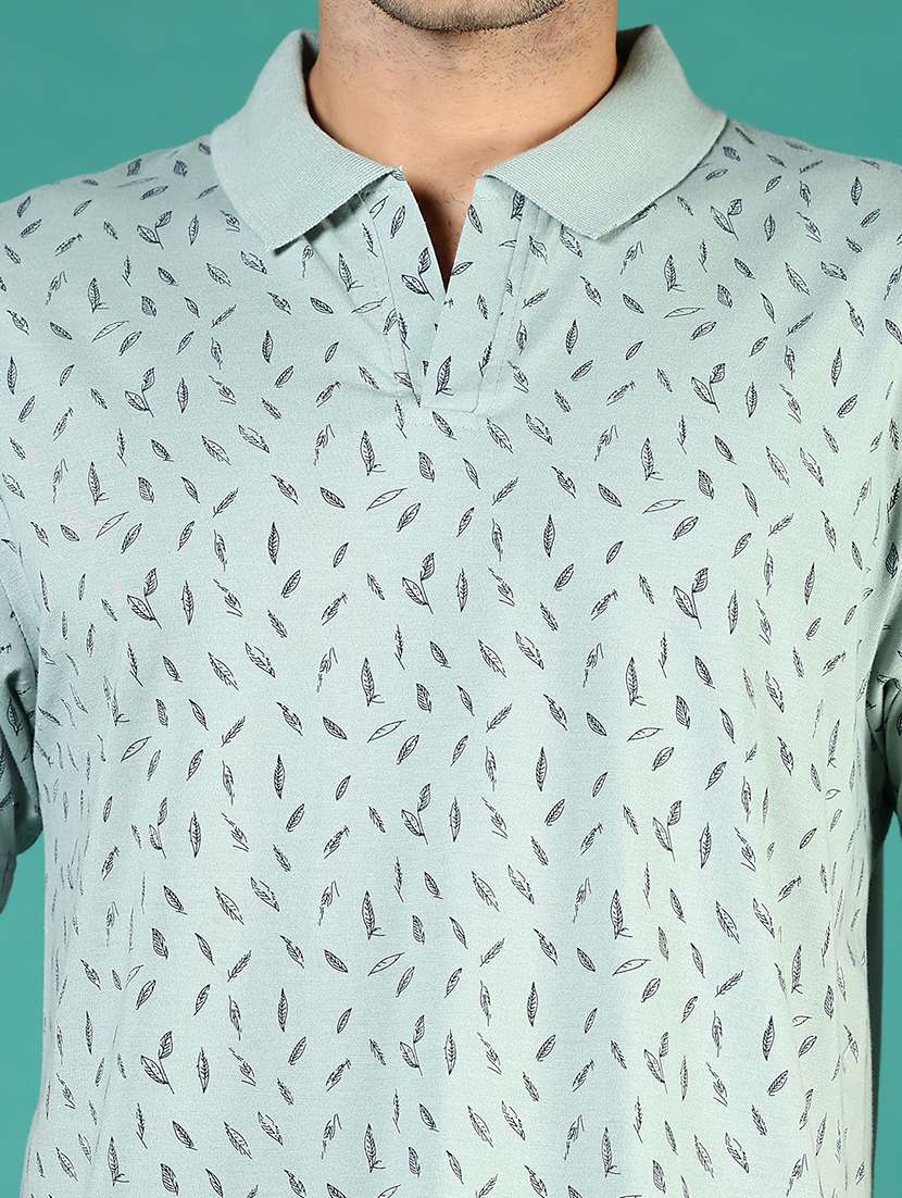 men printed short sleeve regular fit polo t-shirt - 21853985 - Standard Image - 3