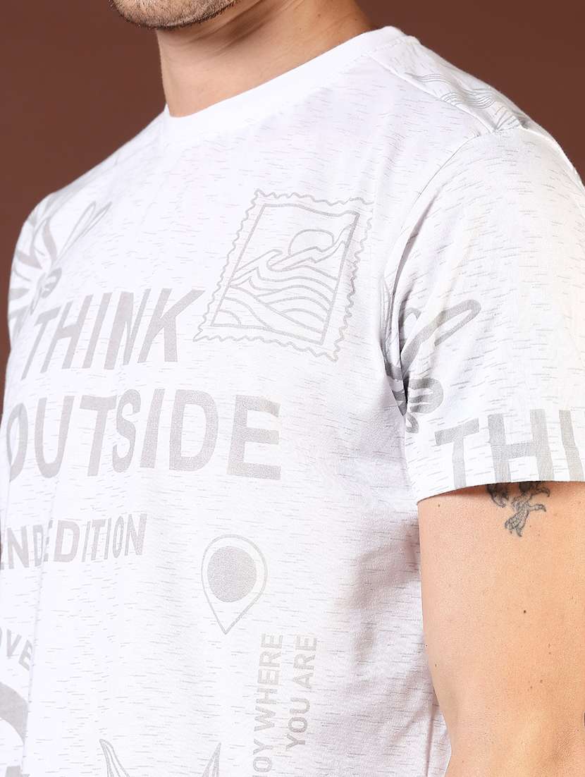 men printed short sleeve regular fit t-shirt - 21853990 -  Standard Image - 3