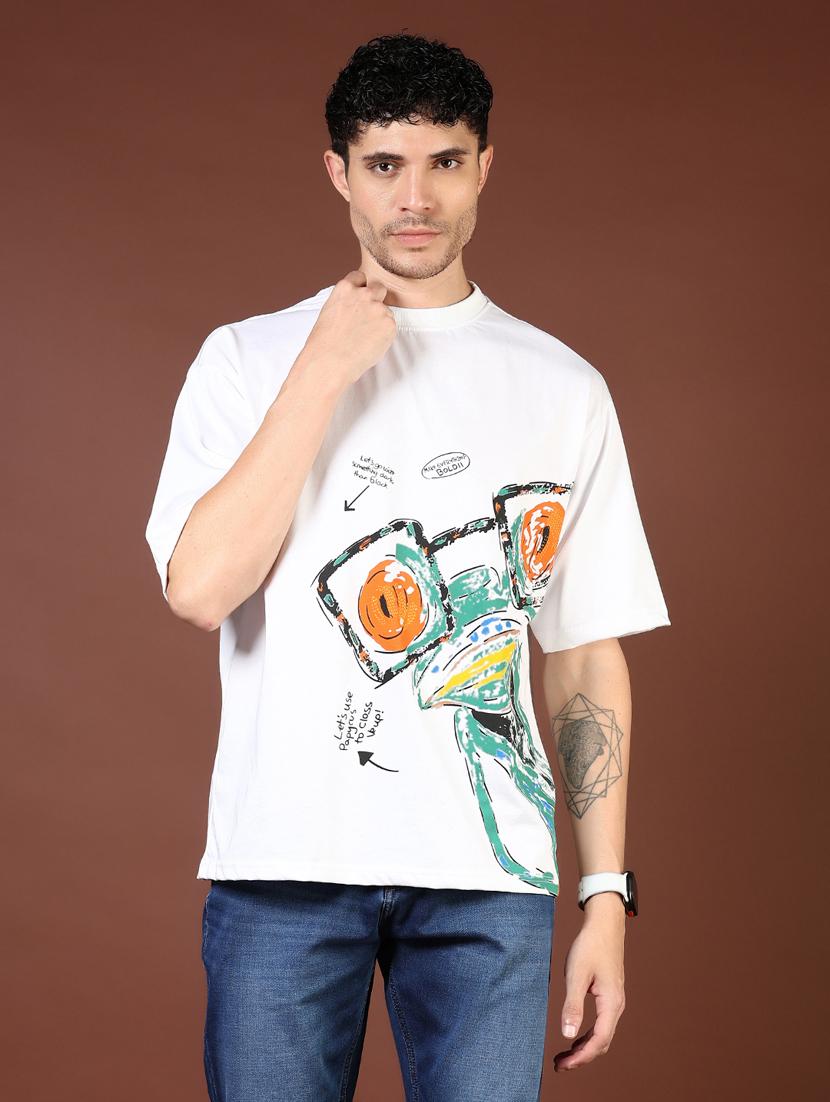 men white graphic short sleeve regular fit t-shirt - 21854012 - Zoom Image - 0