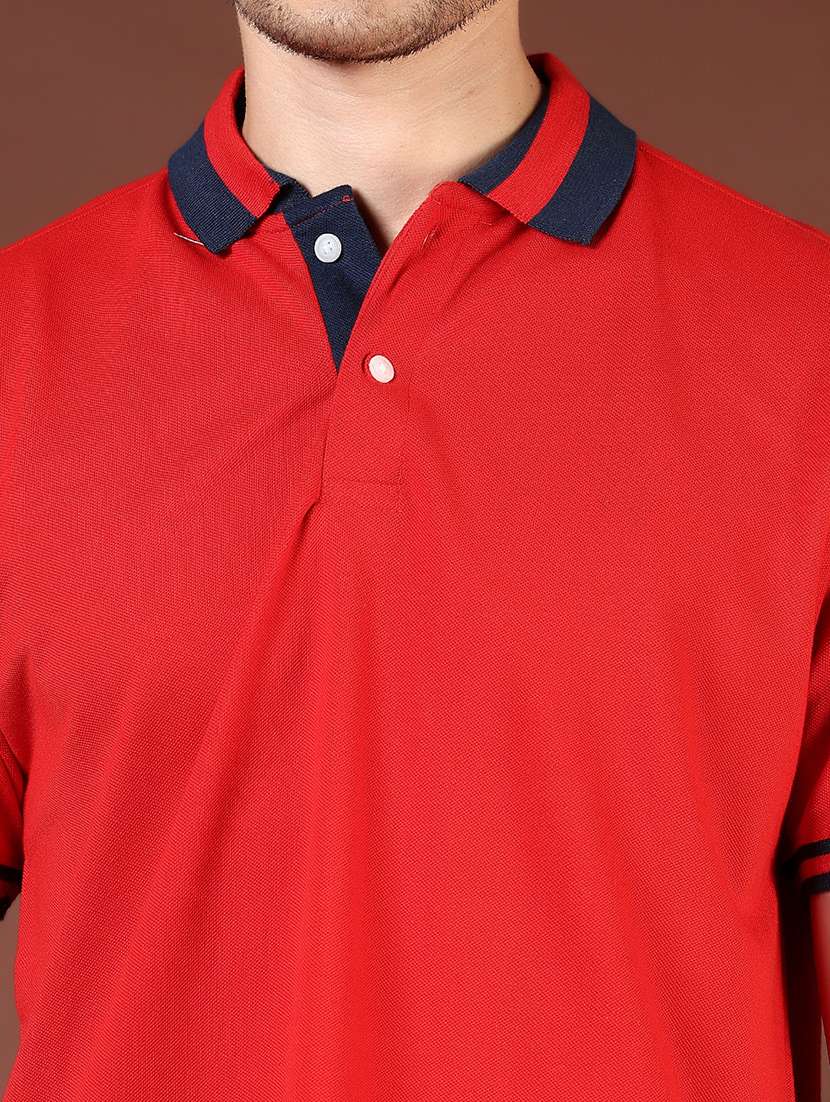 men solid short sleeve regular fit polo t-shirt - 21854015 -  Standard Image - 3