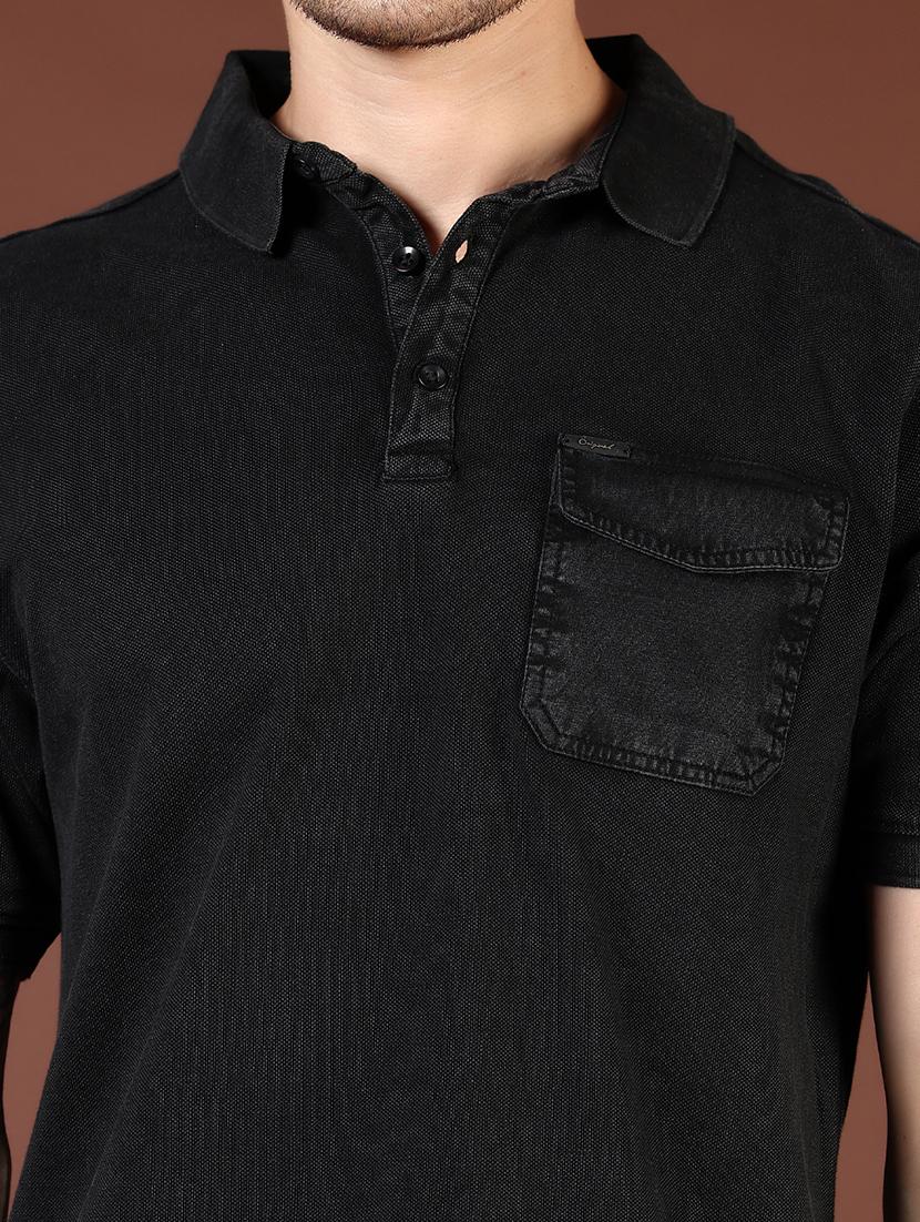 men solid short sleeve regular fit polo t-shirt - 21854020 - Standard Image - 3