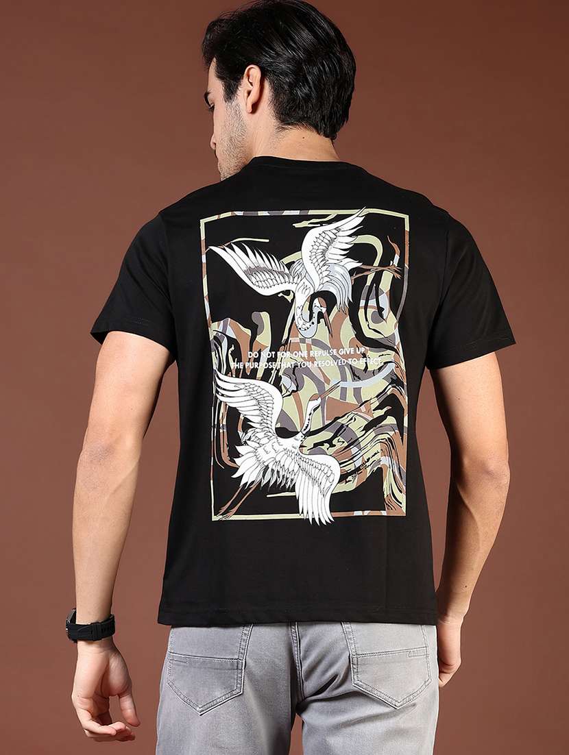 men printed short sleeve regular fit t-shirt