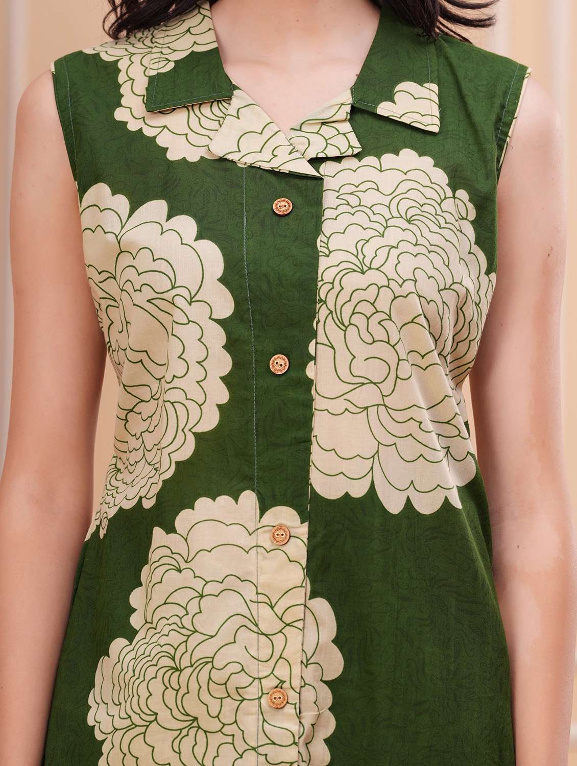 women printed sleeveless kurta palazzo set - 21854067 - Standard Image - 3