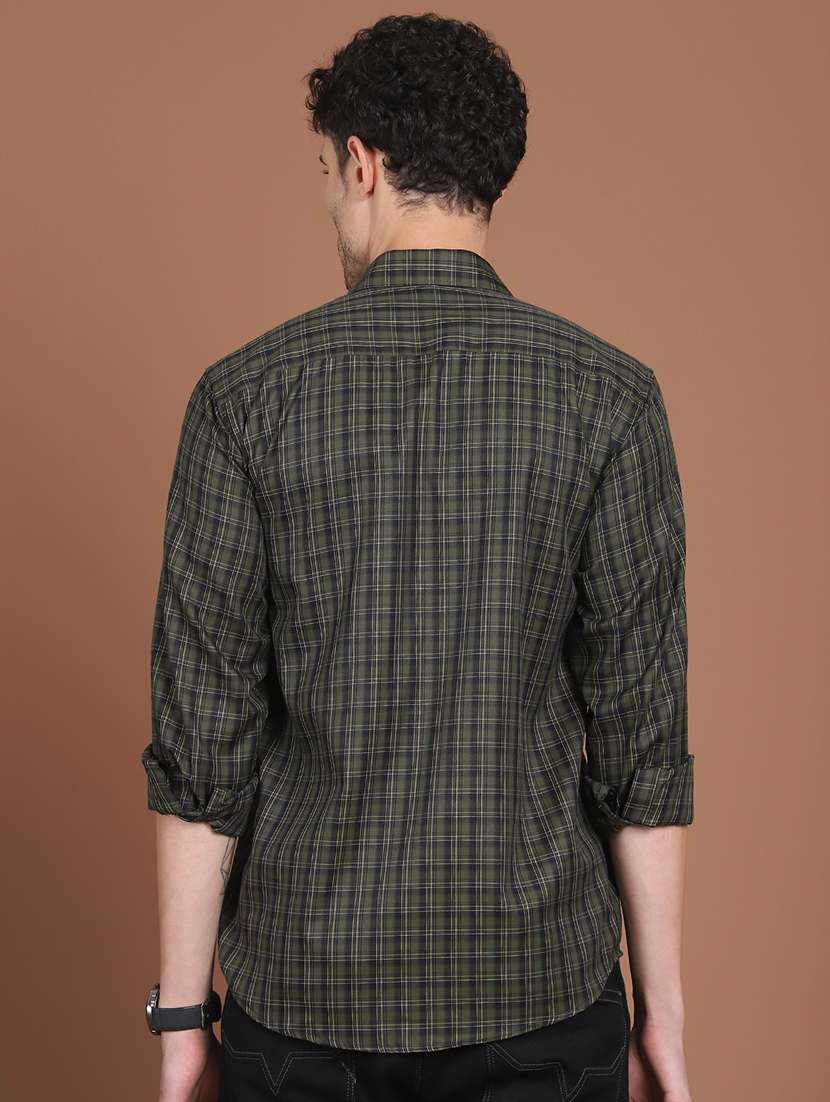men checkered long sleeve regular fit casual shirt - 21854103 -  Standard Image - 3