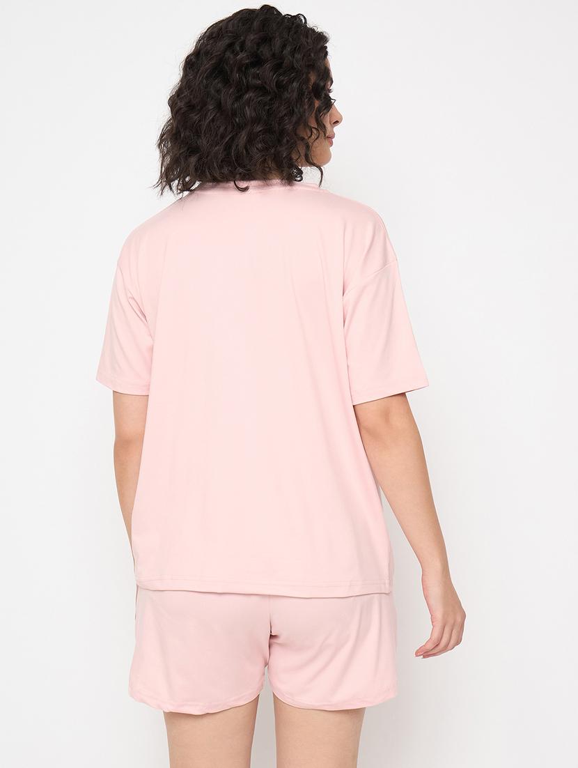 women printed nightwear shorts set - 21854113 - Standard Image - 3