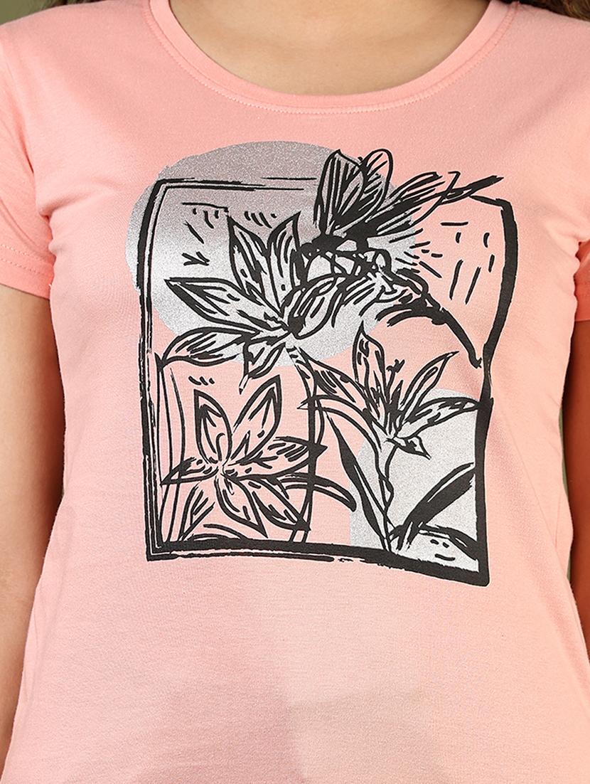 women printed short sleeve regular fit t-shirt - 21854117 - Standard Image - 5