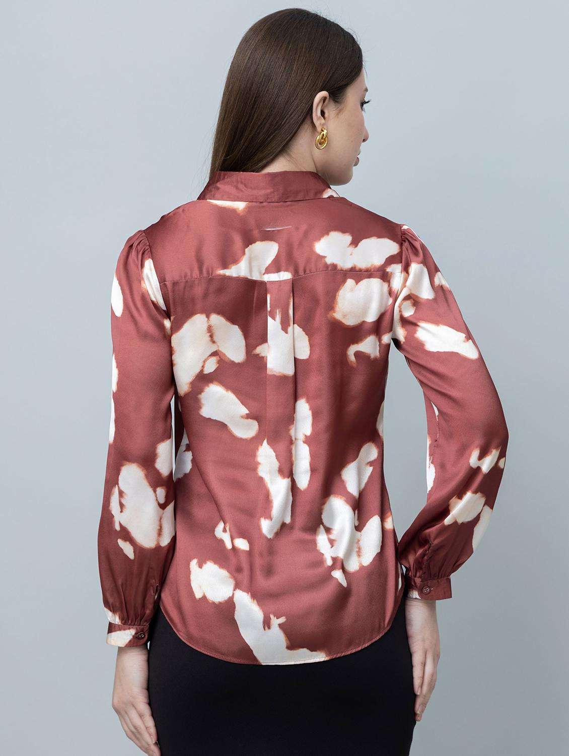 women printed long sleeves regular shirt - 21854174 -  Standard Image - 3