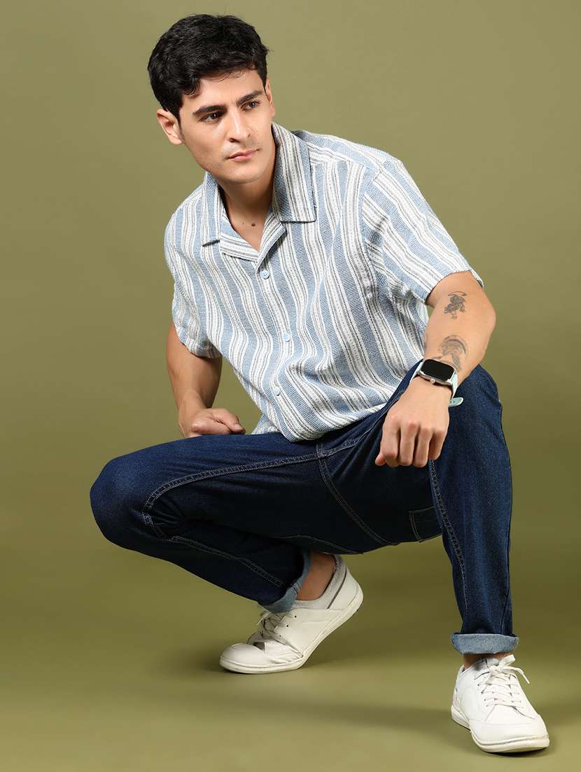 men striped long sleeve regular fit casual shirt - 21854222 -  Standard Image - 5