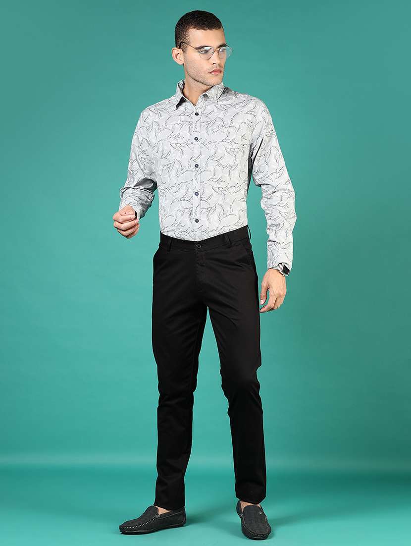 men printed collared long sleeve shirt - 21854308 -  Standard Image - 5