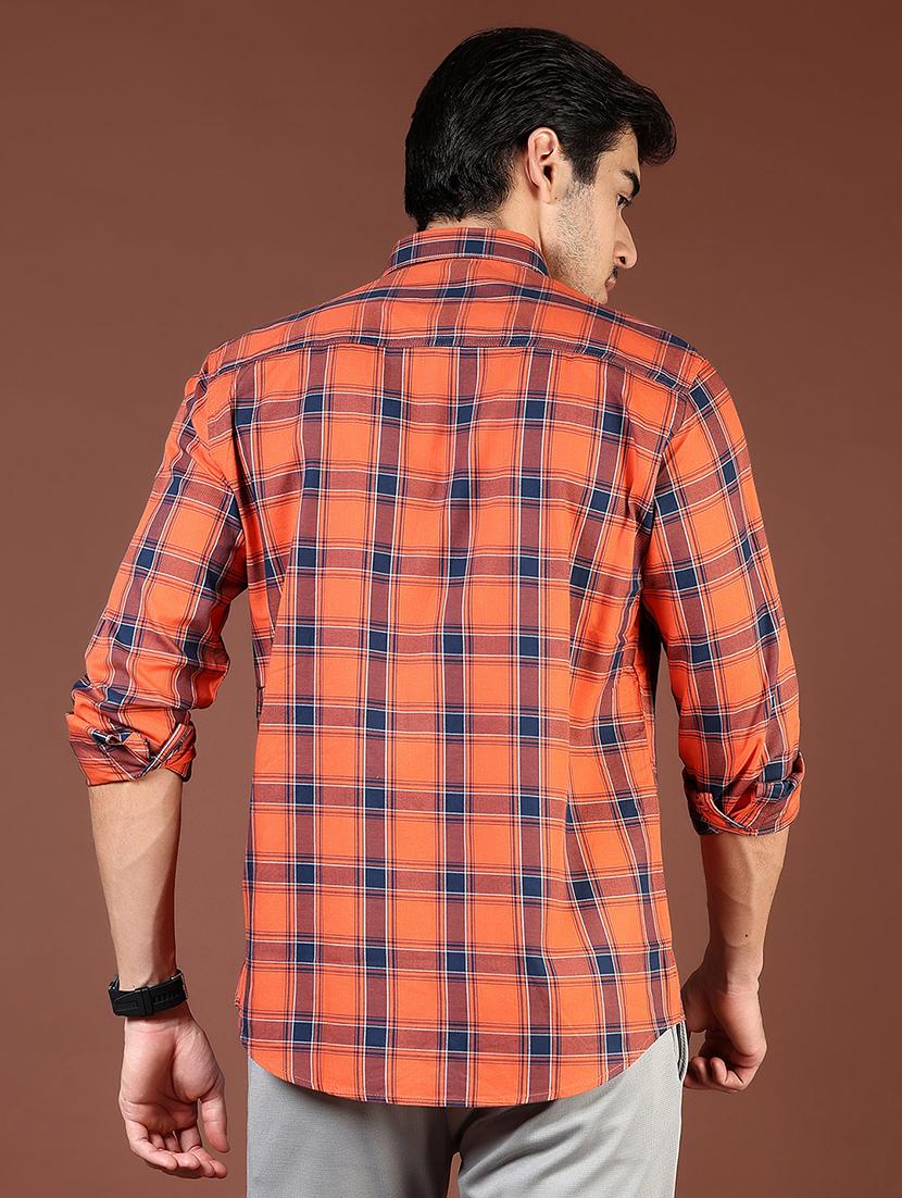 men checkered collared long sleeve shirt - 21854321 - Standard Image - 3