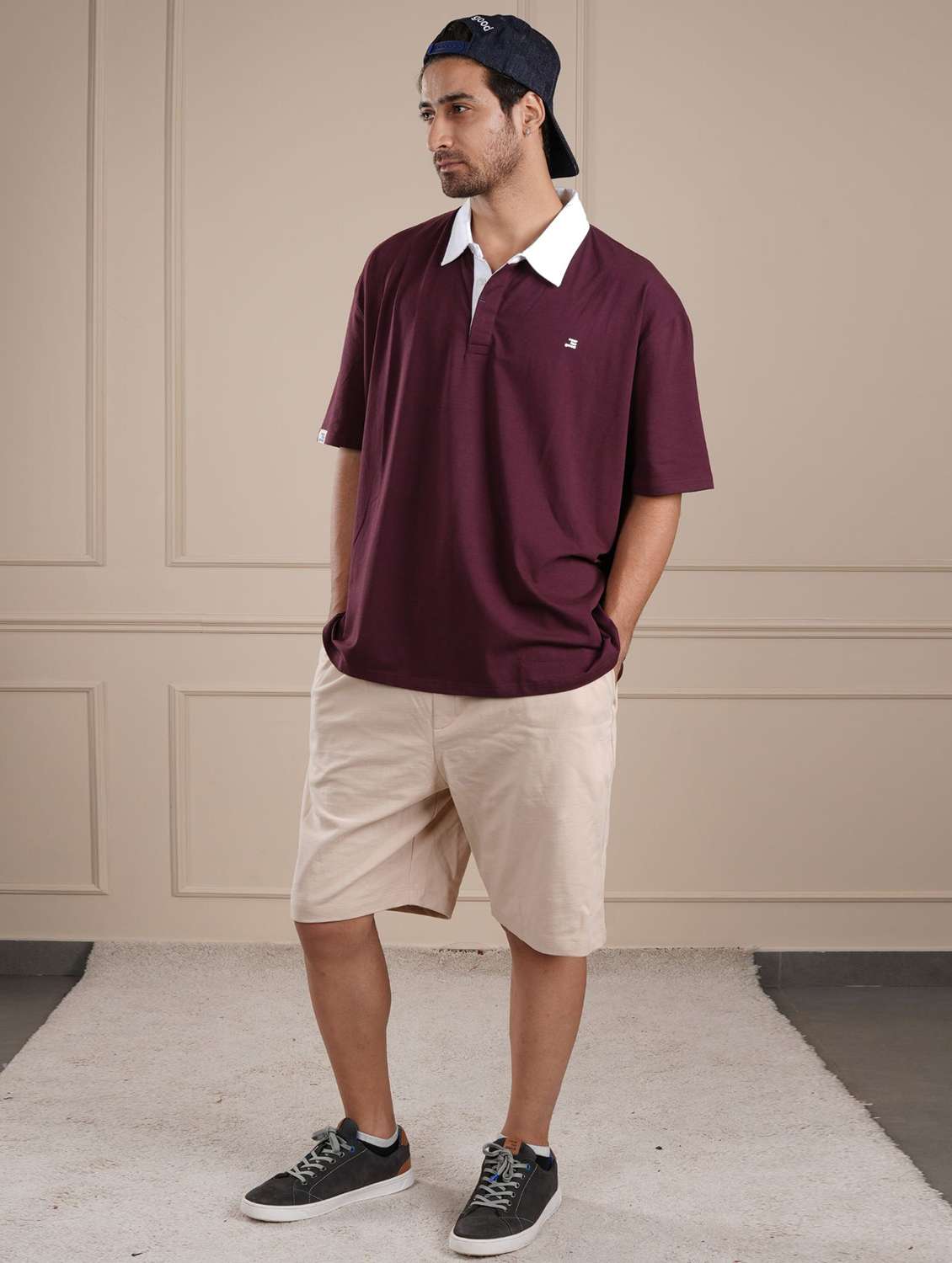 men maroon solid short sleeve regular fit polo t-shirt - 21854329 -  Standard Image - 3