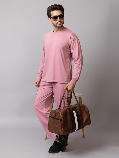 men solid full sleeve regular fit co-ord set - 21854384 -  Standard Image - 0