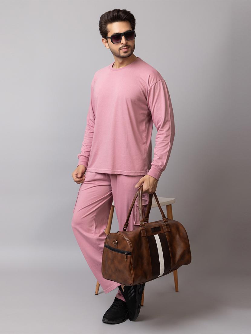 men solid full sleeve regular fit co-ord set - 21854384 -  Zoom Image - 0