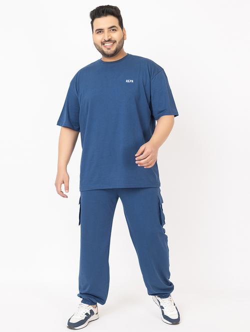men solid short sleeve regular fit co-ord set - 21854386 -  Standard Image - 0