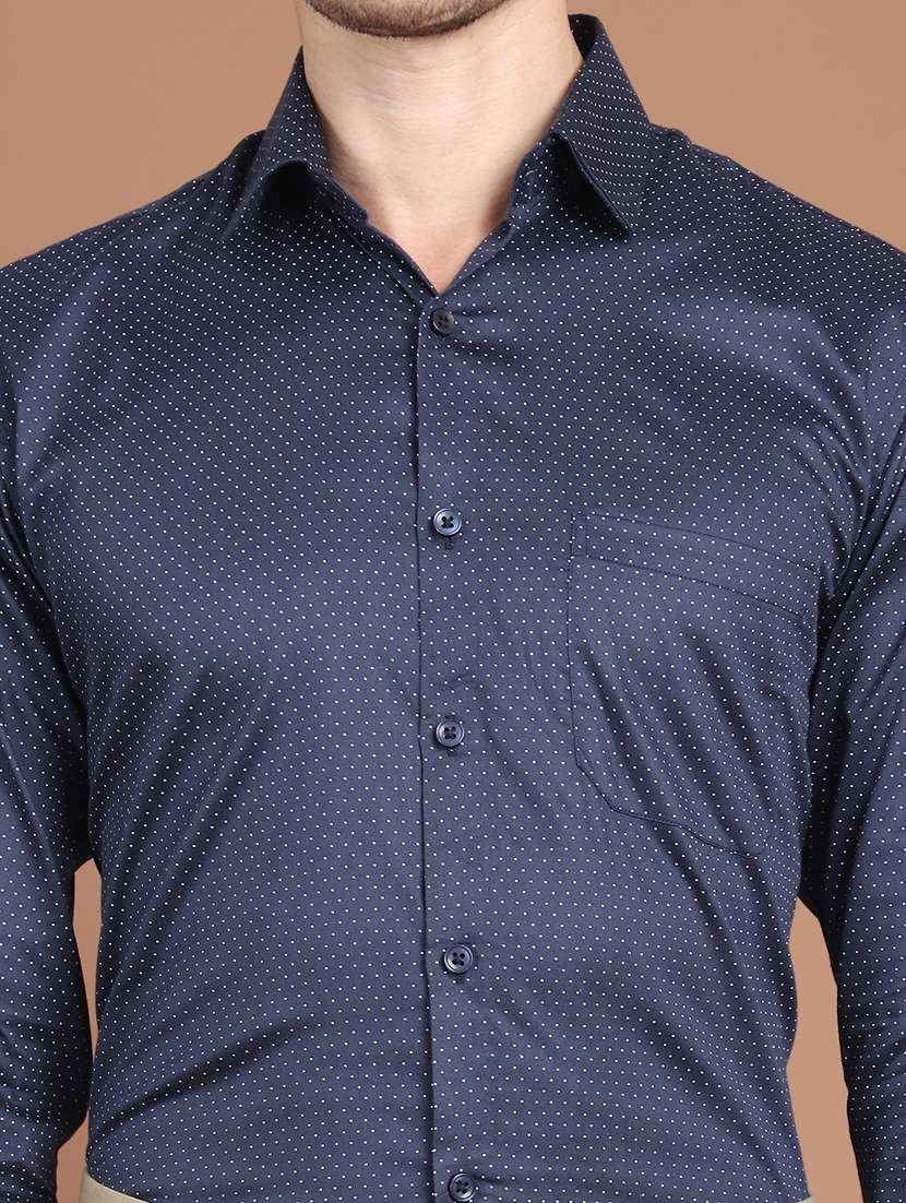 men polka dot long sleeve slim fit formal shirt - 21854515 -  Standard Image - 5
