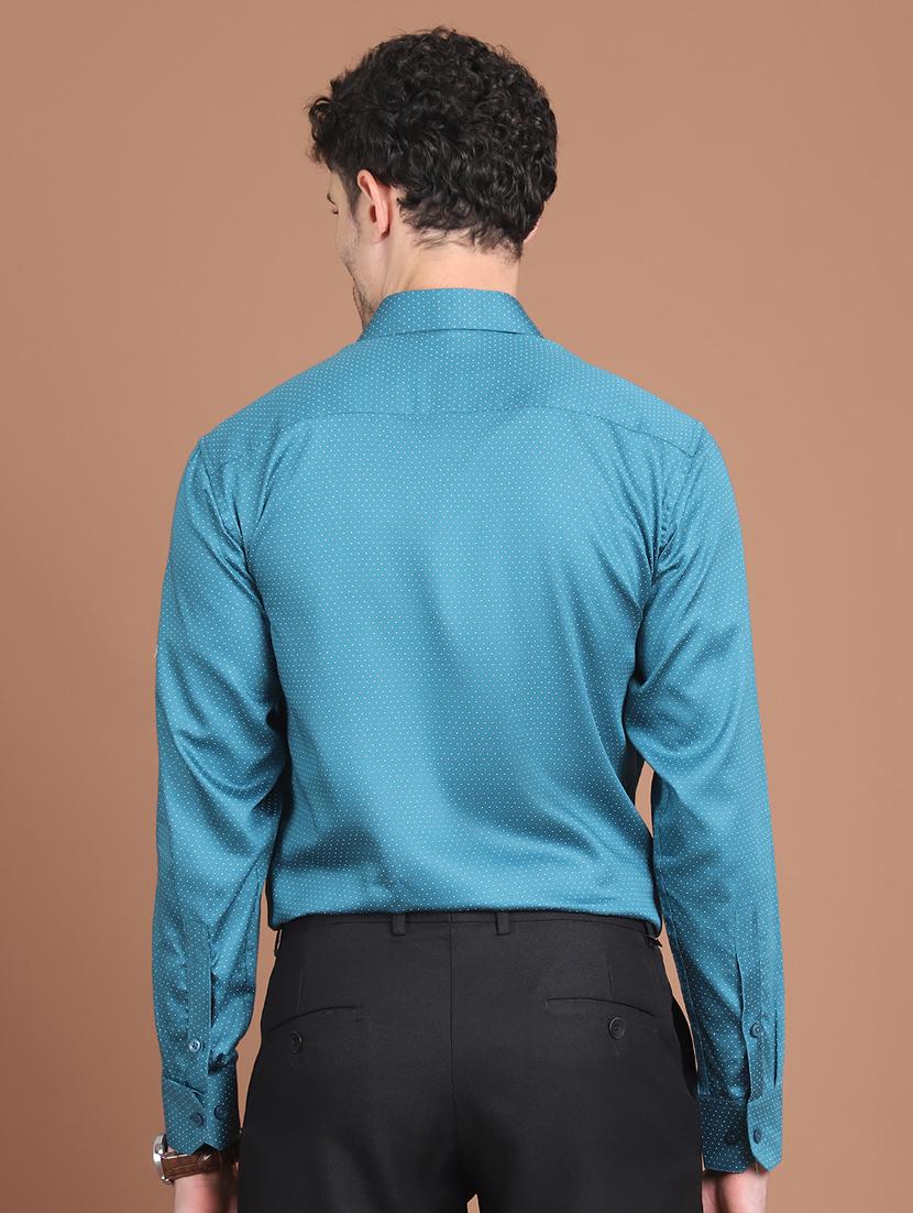 men polka dot long sleeve slim fit formal shirt - 21854516 - Standard Image - 3