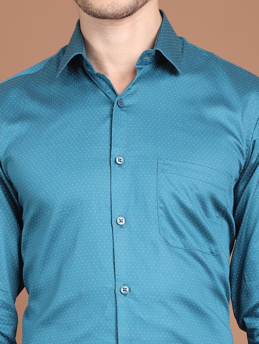 men polka dot long sleeve slim fit formal shirt - 21854516 - Standard Image - 5