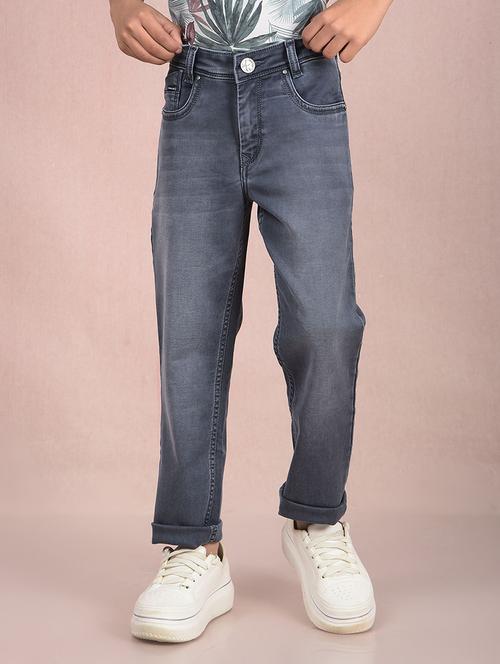 boys solid mid rise slim fit jean - 21854530 -  Standard Image - 0