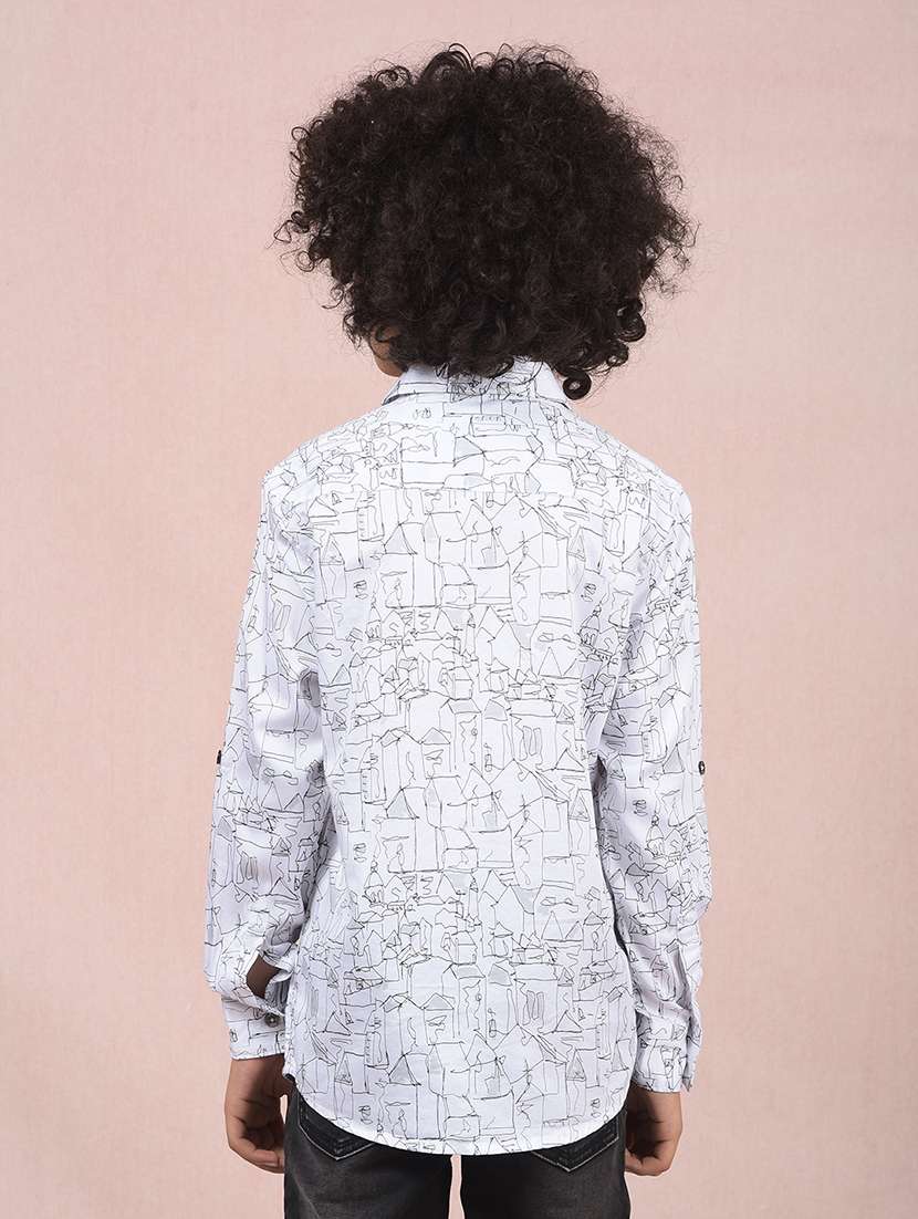 boys printed long sleeve casual shirt - 21854540 -  Standard Image - 3