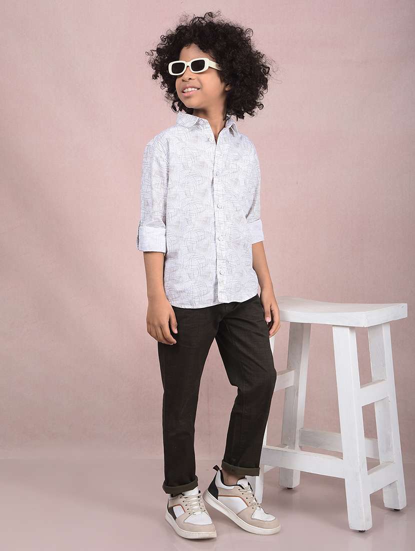 boys printed long sleeve casual shirt - 21854543 -  Standard Image - 5