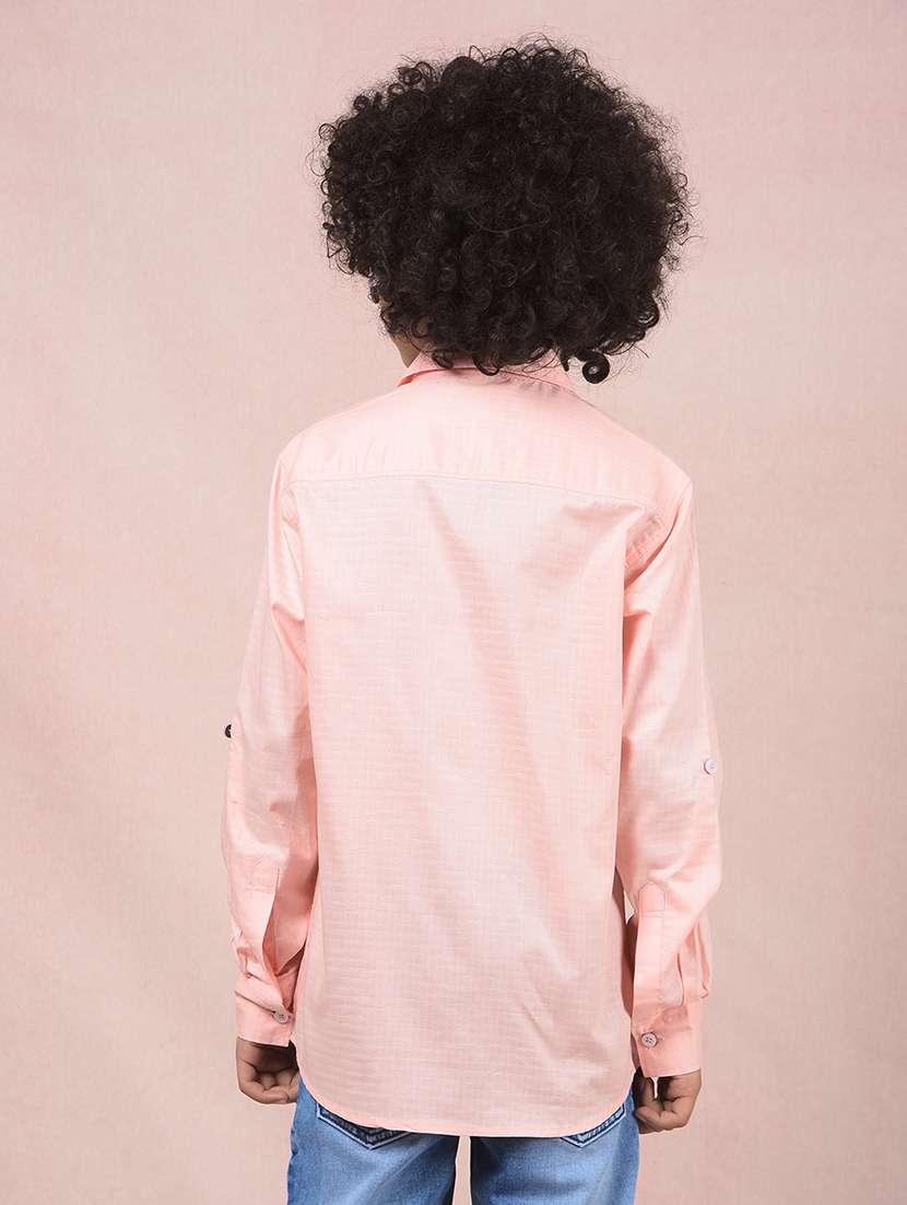 boys self design long sleeve casual shirt - 21854544 -  Standard Image - 3