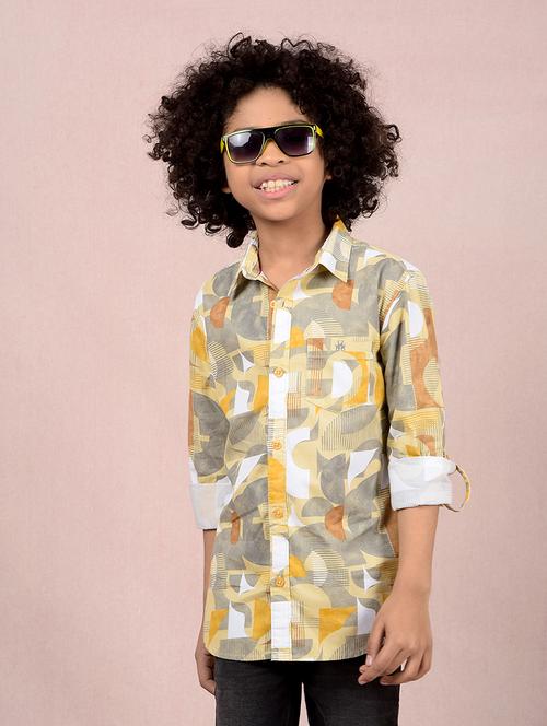 boys printed long sleeve casual shirt - 21854556 - Standard Image - 0