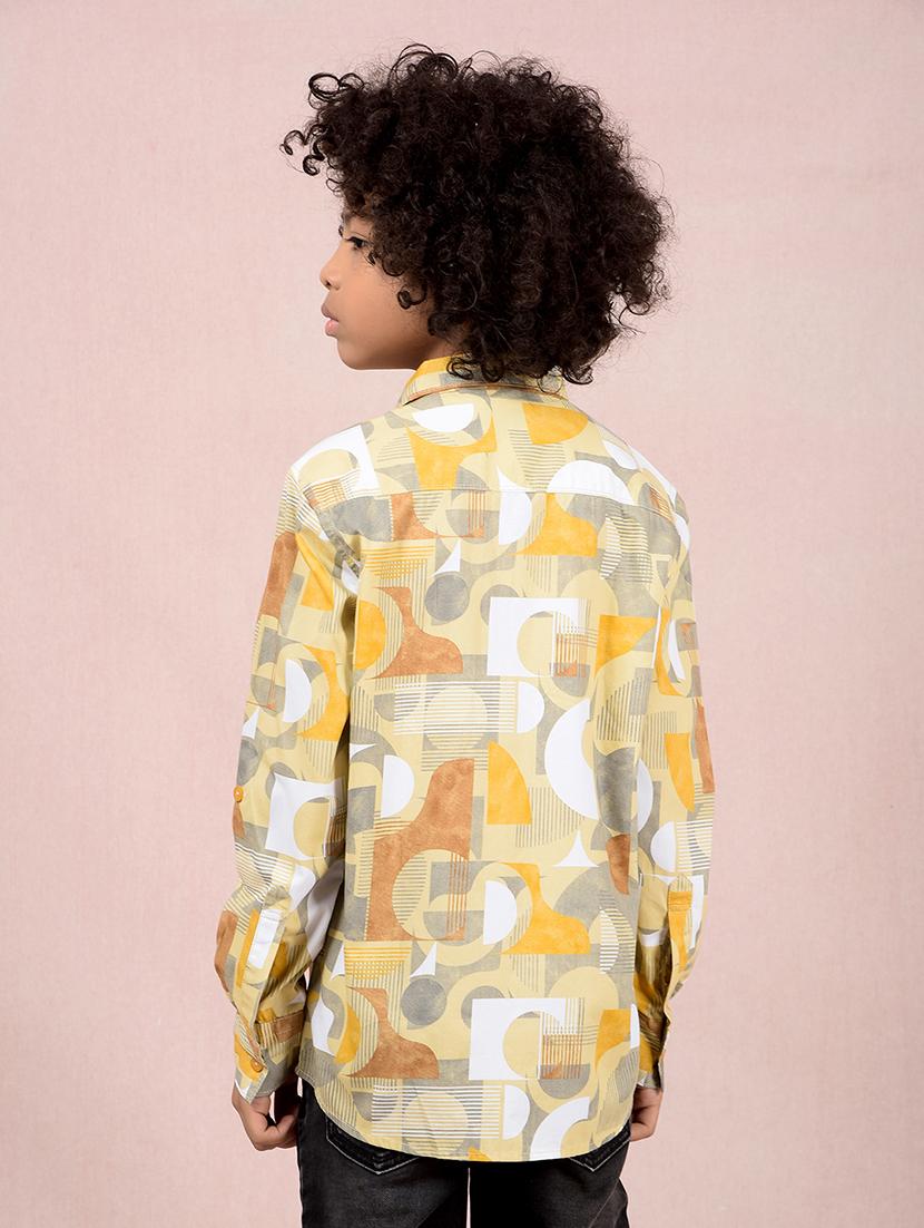 boys printed long sleeve casual shirt - 21854556 - Standard Image - 3