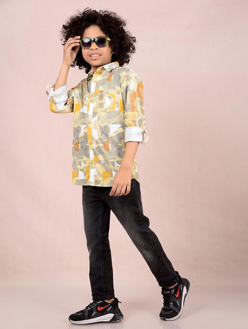 boys printed long sleeve casual shirt - 21854556 - Standard Image - 5