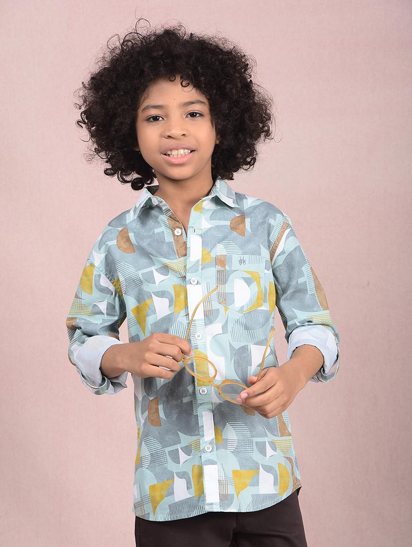 boys printed long sleeve casual shirt - 21854557 - Zoom Image - 0