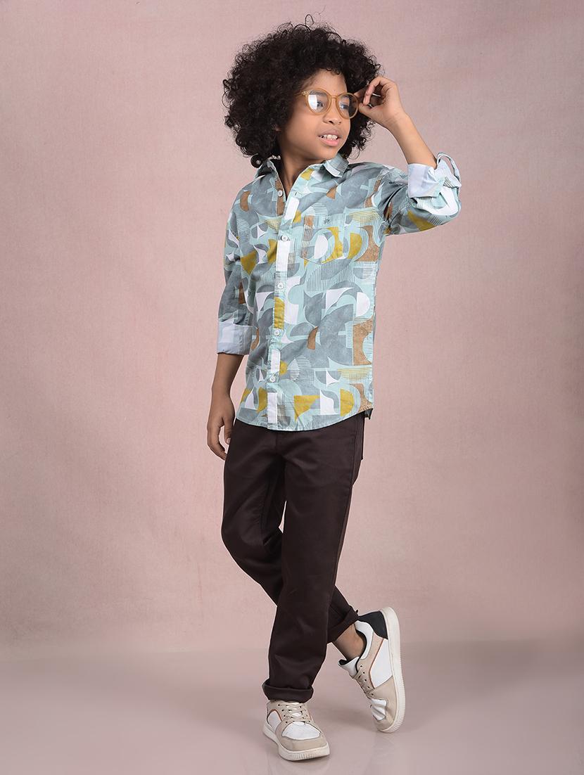 boys printed long sleeve casual shirt - 21854557 - Standard Image - 5