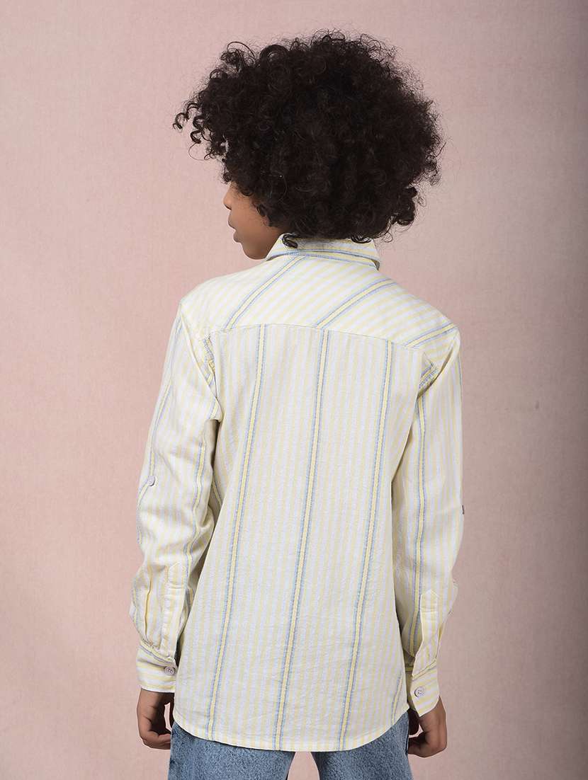 boys striped long sleeve casual shirt - 21854558 -  Standard Image - 3