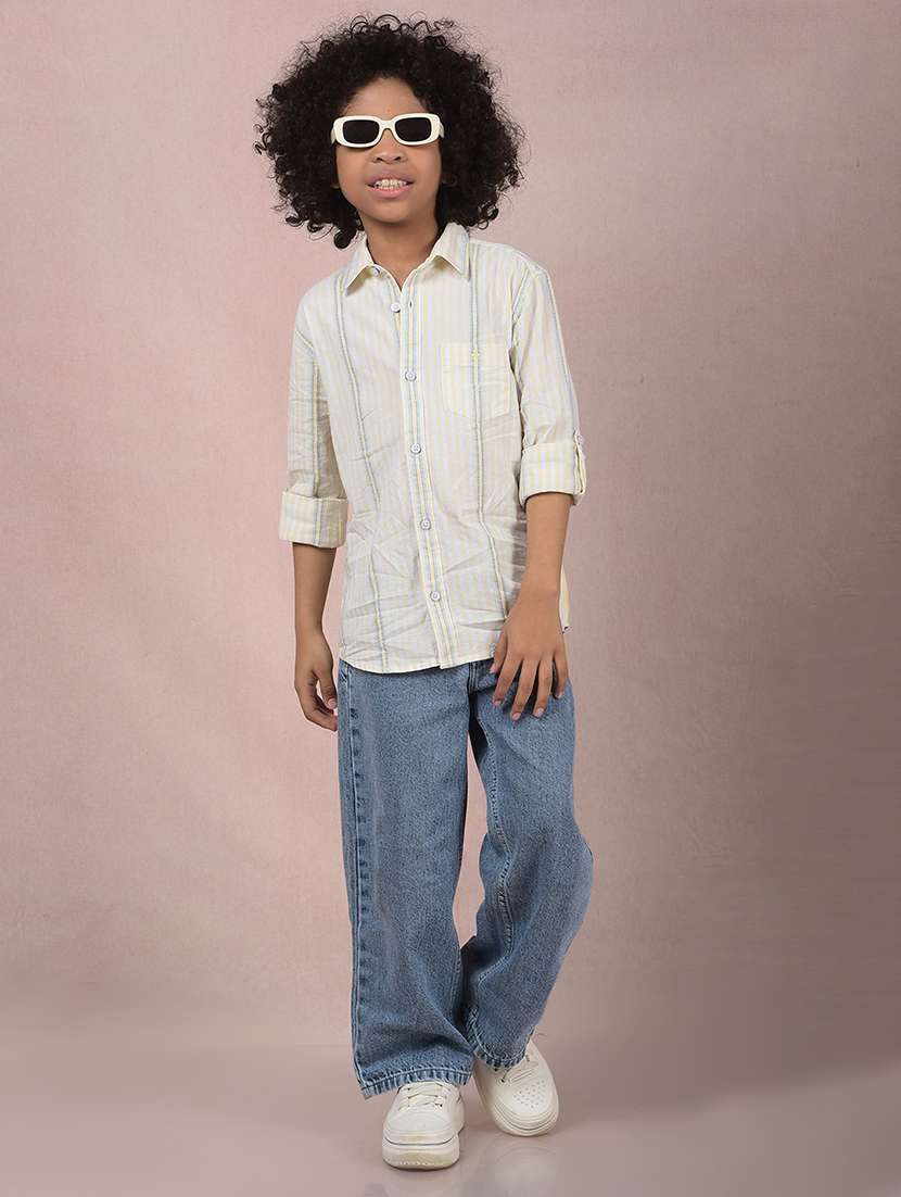 boys striped long sleeve casual shirt - 21854558 -  Standard Image - 5