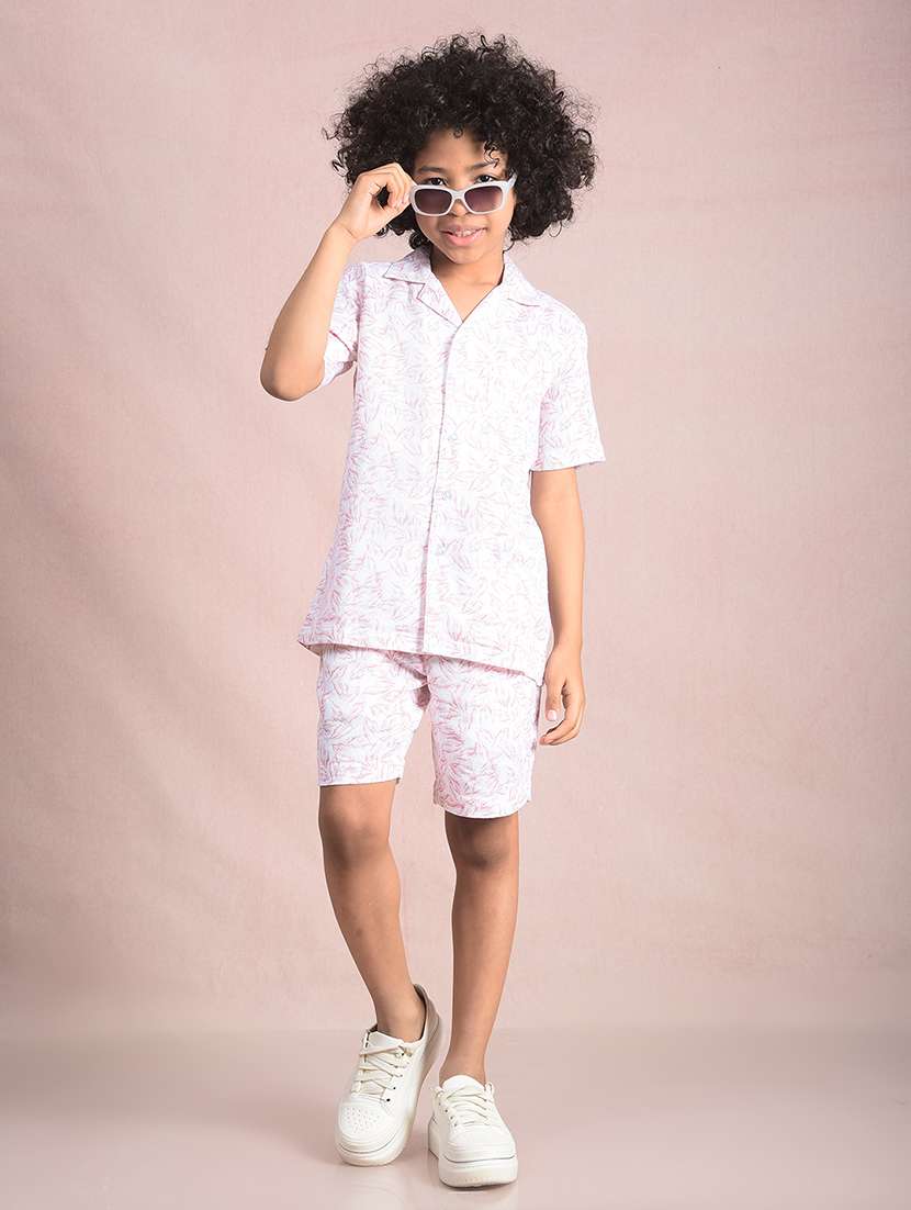 boys printed cuban collar casual shirt - 21854563 -  Standard Image - 5
