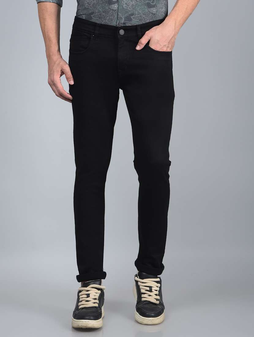 men mid rise full length denim jeans