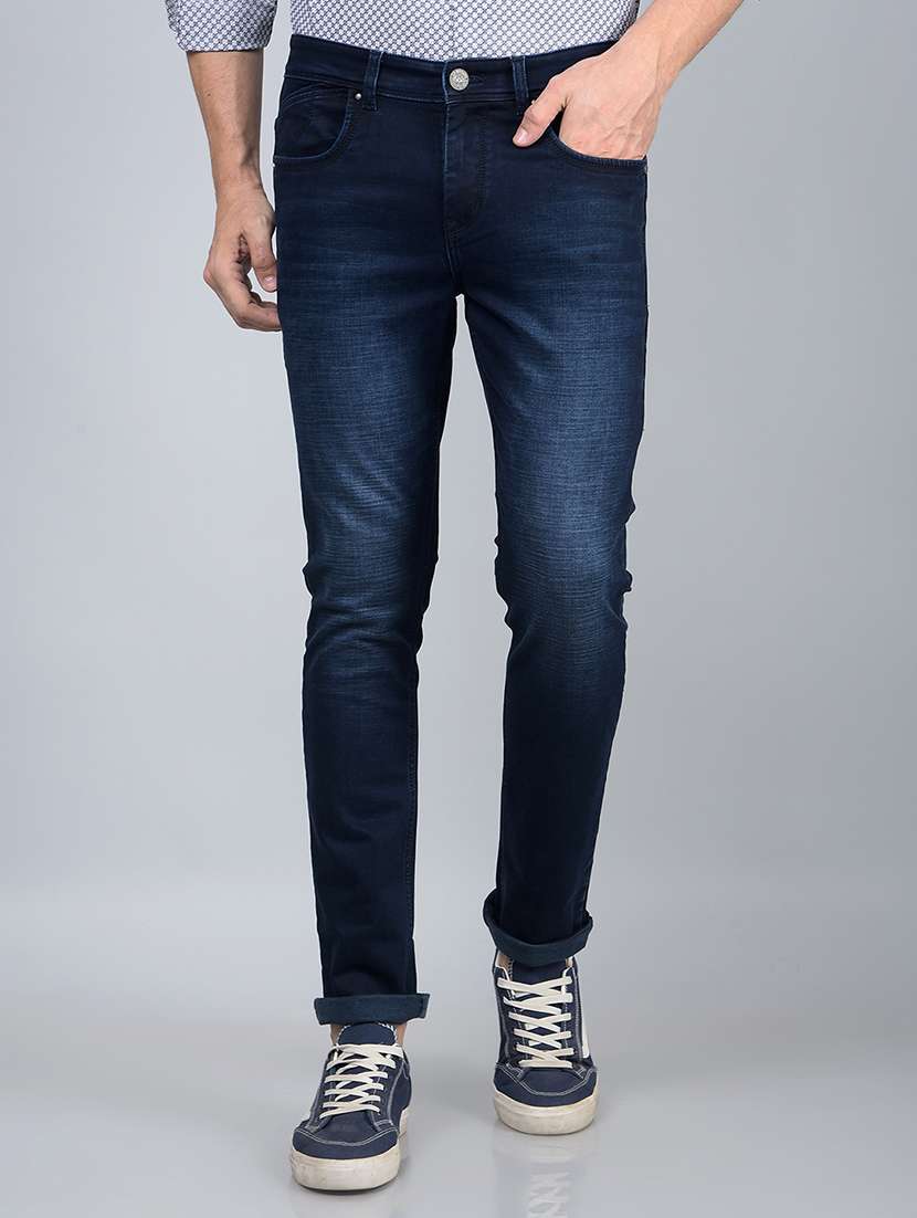men mid rise full length denim jeans