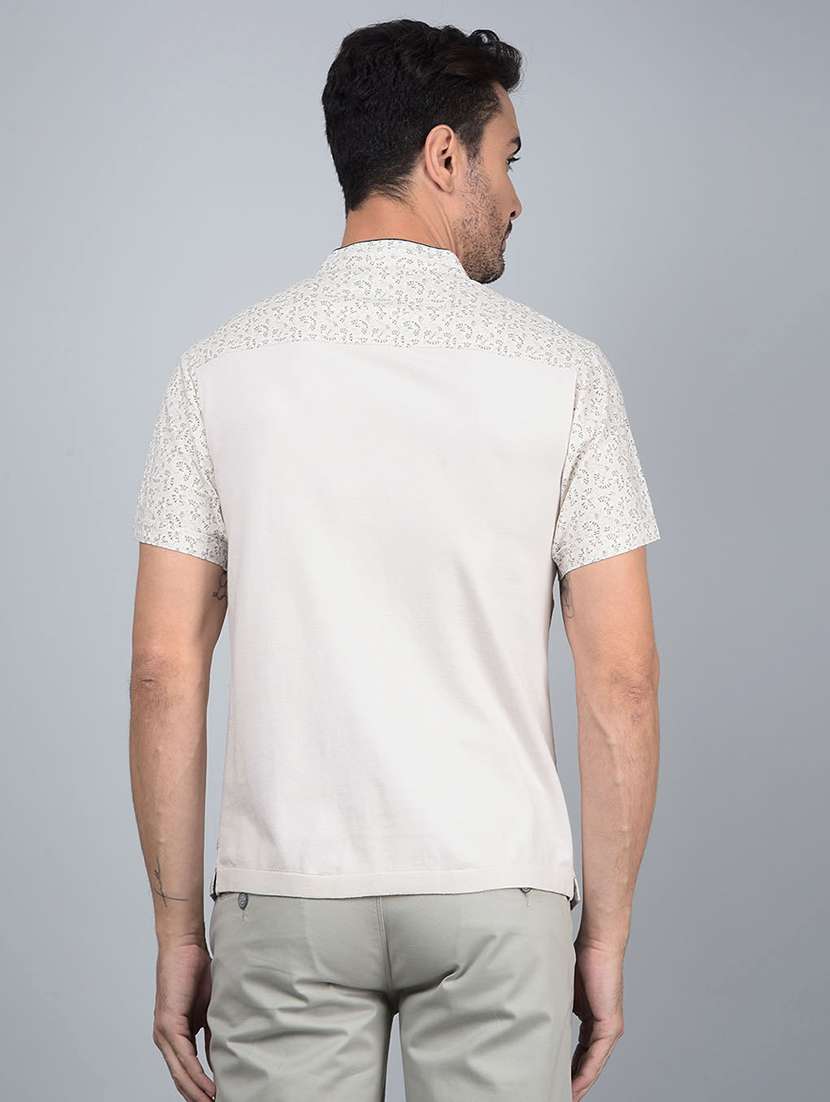 men printed short sleeve short kurta - 21854604 -  Standard Image - 3