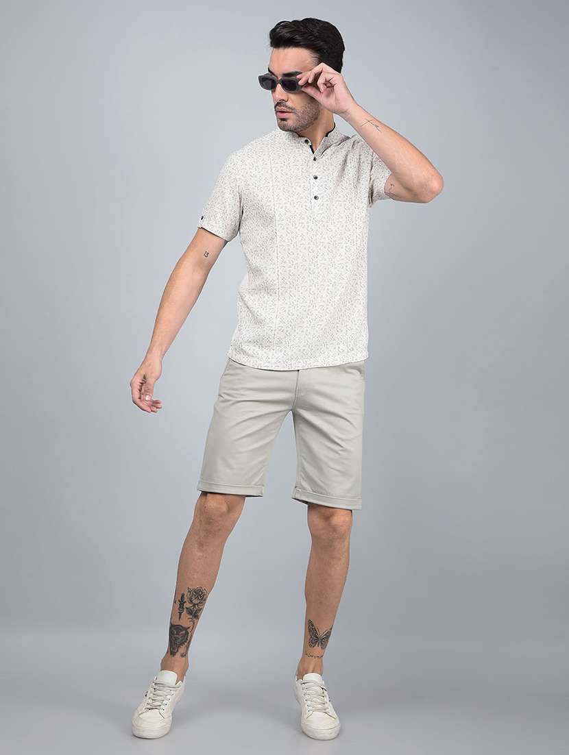 men printed short sleeve short kurta - 21854604 -  Standard Image - 5