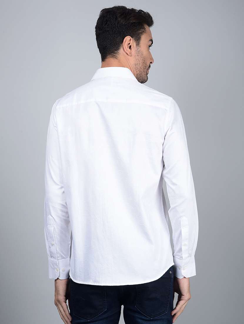 men solid long sleeve slim fit casual shirt - 21854651 - Standard Image - 3